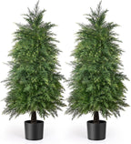 4ft artificial cedar topiary trees, outdoor artificial plants, main product view