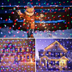 Christmas Snowfall Projector Lights Outdoor,15 Colors Holiday Rotating Falling Snow Projector with Remote Control,Waterproof Landscape Lights for Home Yard Garden Halloween Christmas Decor