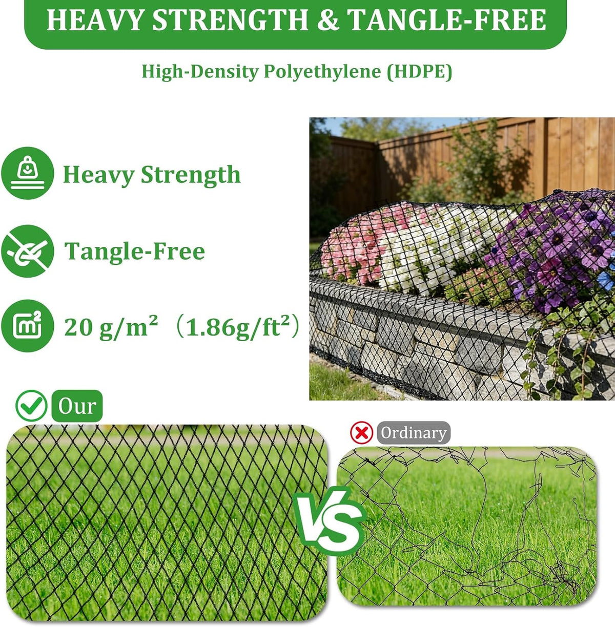 specilite heavy duty bird netting for chicken coop shown in use