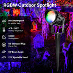 halloween spotlights outdoor 12w rgbw landscape lights for shown in use
