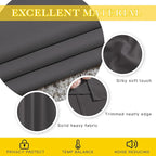 NICETOWN Blackout Sliding Glass Door Curtain 90 inches Long, Grommet Thermal Insulated Light & Heat Blocking Curtain & Drape Window Treatment for French Door (Grey, W80 x L90, 1 Panel)