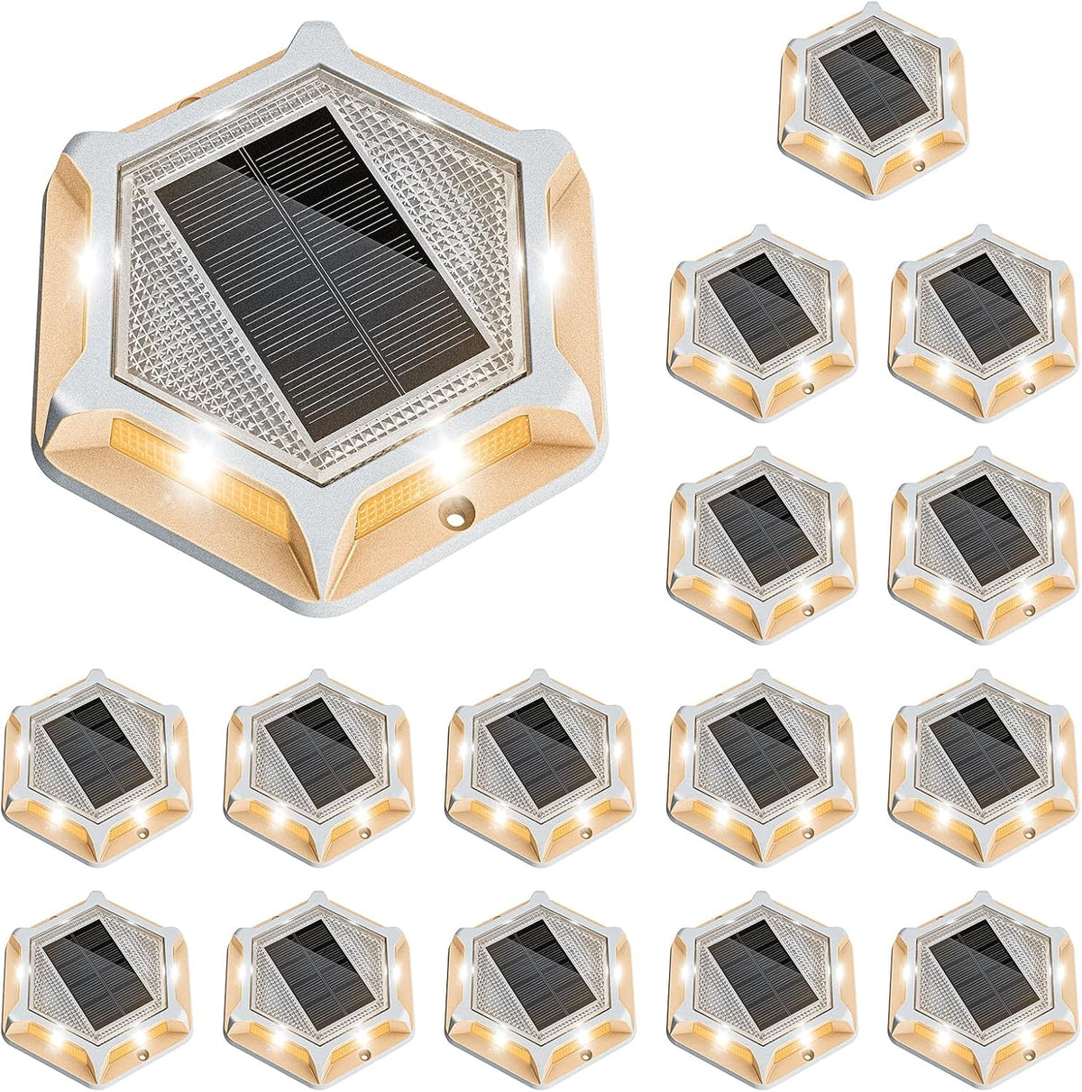 volisun solar driveway lights dock outdoor deck marker, main product view