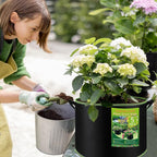 NACHLYNN 5-Pack 7 Gallon Grow Bags Thickened Nonwoven Fabric Pots with Handles Heavy Duty Aeration Fabric Pots Plant or Fruits Flowers Plant for Gardening