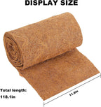 EATAKWARD 120'' x 12'' Coconut Mat, Coco Fiber Roll, Natural Coconut Coco Liner Roll, Thick Coco Liners for Planters, Flowers, Pet, Tortoise, Lizard, Snake, Rabbit, Brown (120 * 12 inch)