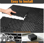tolanbbt interlocking drainage tiles 12" x 12" modular showing dimensions