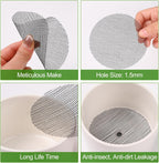 50 Pcs 4 Inch Mesh for Plant Pots Flower Pot Hole Pads Polyethylene Round Mesh Planting Pot Drainage Pads for Garden