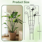 30'' Larger Plant Trellis with Ties Indoor, Expandable Metal Trellis for Climbing Plants Indoor, House Plant Climbing Support for Flowers Vine Ivy Monstera Hoya Pothos, 2P