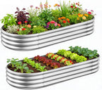 metal raised garden bed, 4x2x1ft galvanized planter box, main product view
