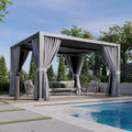 aoxun louvered pergola 10x12 all-aluminum, waterproof curtains and, main product view