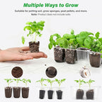 Bonviee 5-Pack Seed Starter Trays for Indoor Germination – Humidity Dome to Regulate Temperature & Humidity, Clear Tray for Root Observation, Drain Holes to Prevent Overwatering (5 Packs, Clear)