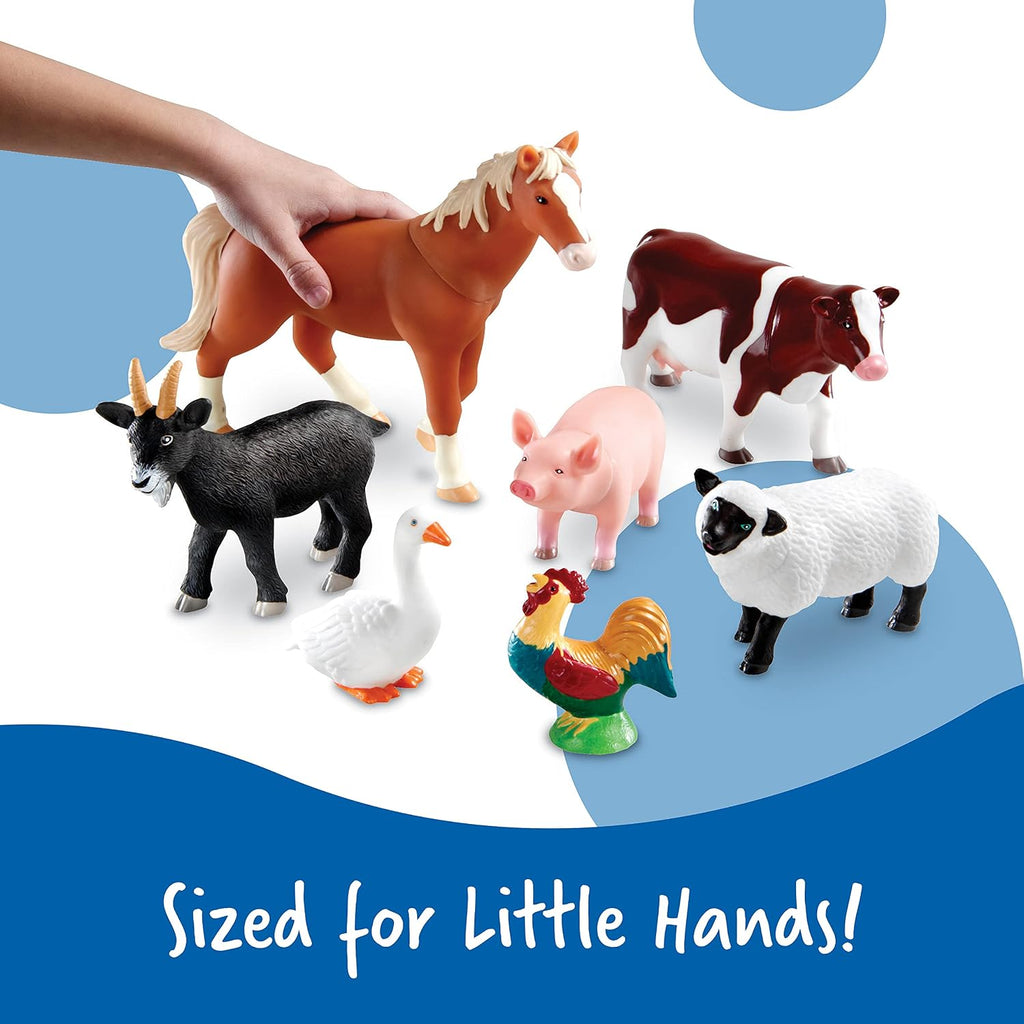learning resources jumbo farm animals, side view