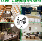 Simple Deluxe Clamp Light with 8.5 Inch Adjustable Aluminum Reflector, Suit for E26 Socket Max 150 Watt Lamp (No Bulb Included), 6 Feet 18/2 SPT-2 Cord, 2 Pack
