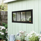 shed windows 2 pack, fixed transom windows 10" on a desk or shelf