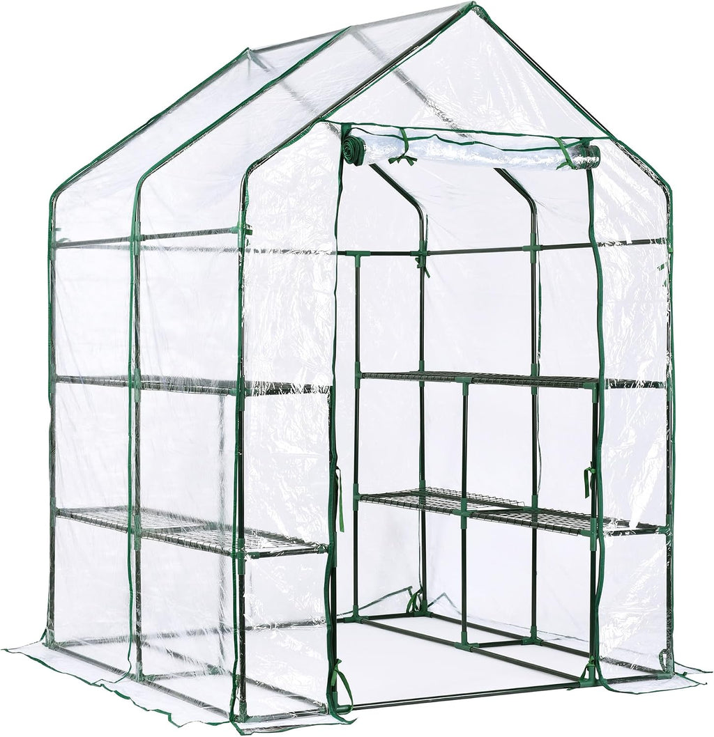 garden elements plastic indoor/outdoor standing greenhouse, unvented, clear, main product view