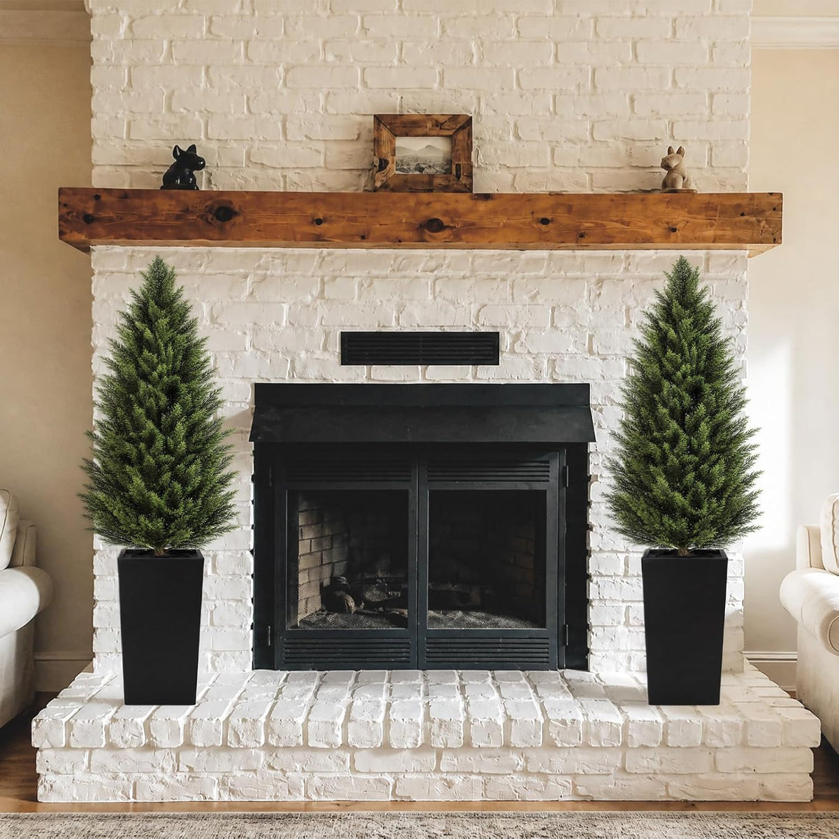 vivatrees 4ft artificial cedar topiary trees 2 pack showing dimensions