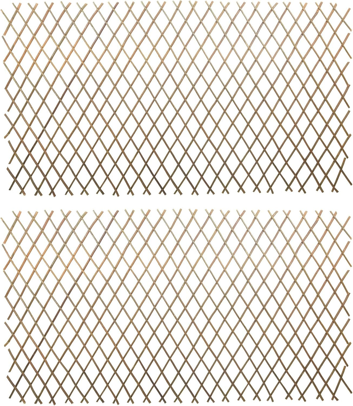 natural willow lattice 2 pack, willow expandable fence, main product view