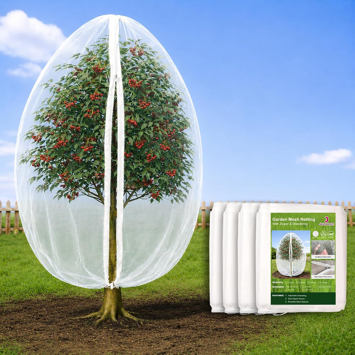 jevrench 4-pack 4 x 6 ft garden netting, main product view