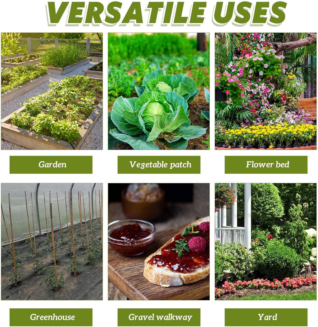 6.5 ft garden weed barrier landscape fabric with, side view