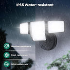 70W 7000LM LED Flood Lights Outdoor, Switch Controlled Security Lights with 4 Heads, Adjustable Heads, 6500K Daylight IP65 Waterproof Outside Wall Light for Backyard, Yard, Garage, Patio