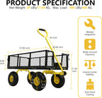 steel garden cart, 2-in-1 heavy duty utility wagon shown in use