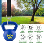 Tree Swing Straps Hanging Kit - 3FT/8FT/15FT/20FT/30FT, Strong & Durable - Holds Up to 5000lbs - Adjustable Tree Swing Straps Fit for All Swings, Hammocks, Safer & Easy Installation(3 FT)