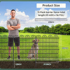 15 panels tall garden animal barrier fence with shown in use