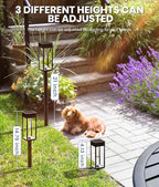 8 Pack Bright Solar Pathway Lights, IP65 Waterproof Outdoor Garden Path Lights, Solar Powered for Yard, Lawn, Walkway, Driveway Landscape Lighting (Cool White)