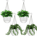 meanplan 4 pcs self watering hanging planter indoor, main product view