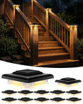 t-sun 4x4 solar post cap lights, 12 pack, main product view