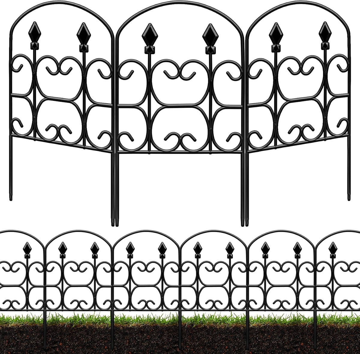 decorative garden fence panels – 24in(h) x 20.57ft(l), main product view