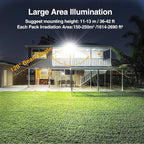 Onforu 200W LED Flood Lights Outdoor, 18000LM Bright Security Light, IP66 Waterproof Outdoor LED Lights, 6500K Daylight White Floodlight for Garage, Yard, Garden, Stadium, Playground, Arena(2 Pack)