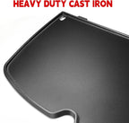 GGC 6559 Cast Iron Griddle for Weber Q2000 Q200 Q220 Q240 Q260 Q2200 Q2400 Series Grills, 15.3" x 10.8" Grill Grates Replacement Parts for Weber Q200 Griddles