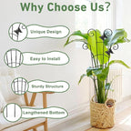 30'' Larger Plant Trellis Indoor, Expandable Metal Trellis for Climbing Plants Indoor, House Plant Climbing Support for Monstera Hoya Pothos, 4P