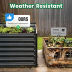 Quictent Galvanized Raised Garden Bed 6x3x2 Ft Metal Planter Box Bottomless for Backyard Outdoor, Include 1 pc Tomato Cage (Dark Gray)