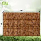 fenrunxu bamboo reed screen fencing,4ft x 16.4ft natural, side view