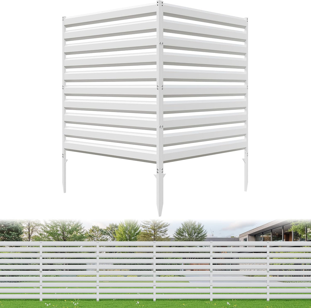 besfur 42" h x 38" w metal privacy, main product view