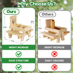 Squirrel Feeder for Outside and Garden, Funny Squirrel Picnic Table Feeder with Corn Cobs Holder and Peanut Tray, Quick Assembly Required
