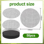 50 Pcs 4 Inch Mesh for Plant Pots Flower Pot Hole Pads Polyethylene Round Mesh Planting Pot Drainage Pads for Garden