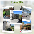 Casaphoria Metal Privacy Screen Outdoor, 72" H x 47" W Freestanding Decorative Privacy Screen for Patio Deck Balcony Garden with Stable Base, Brown-Parallel
