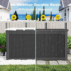 320 Gallon Outdoor Deck Box, Lockable Waterproof Outdoor Storage Boxes For Garden Tools,Indoor Cushions,Accessories Outside Storage Resin Weatherproof Container(Black)