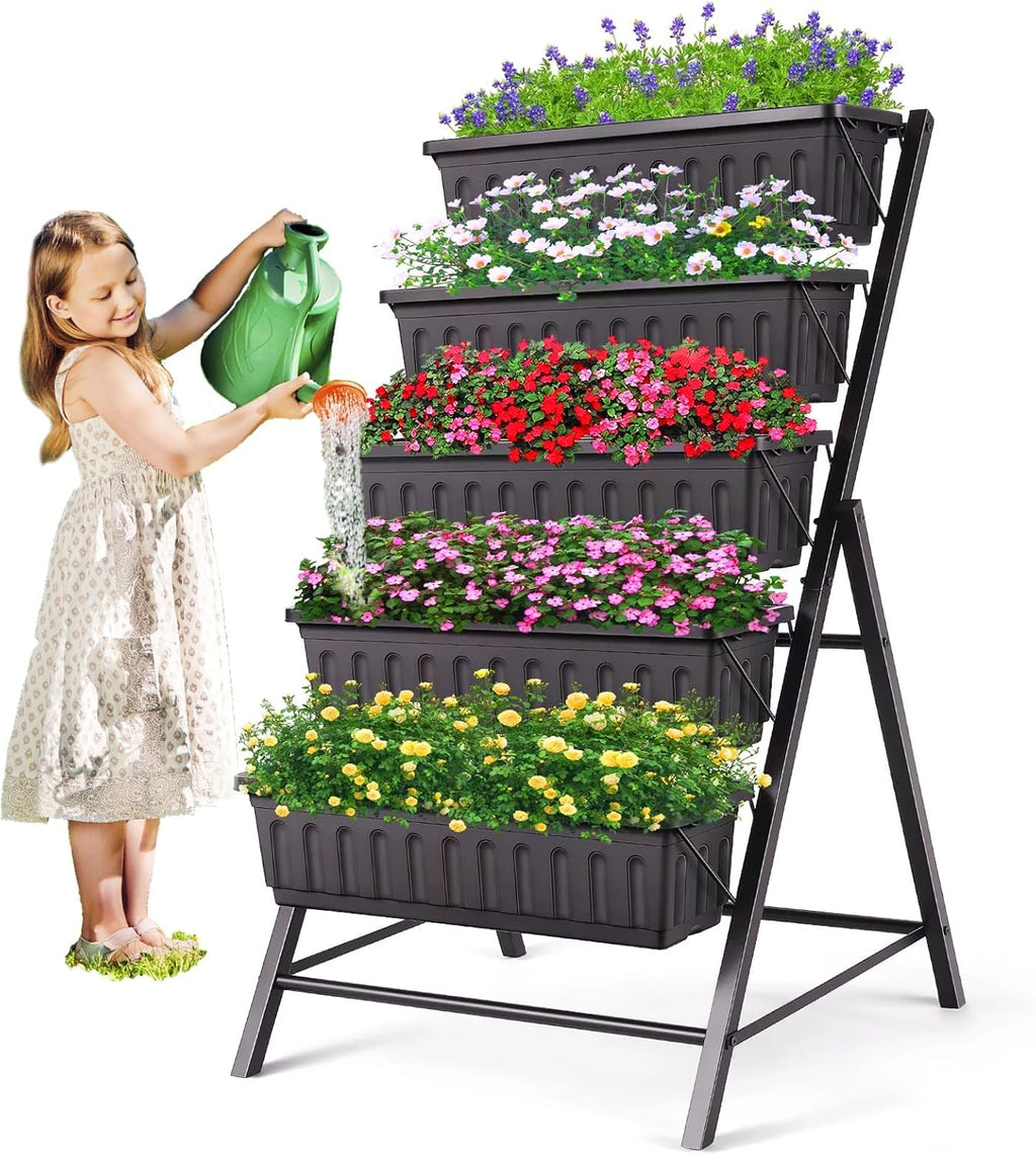 sejov 4ft vertical raised garden bed, 5 tiers, main product view