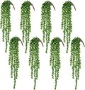 cewor 8pcs artificial succulents hanging greenery plants fake, main product view