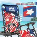 Magshion Zero Gravity Lounge Chair, Reclining Camping Chair | 95°-160° Adjust, Folding Patio Recliner for Outdoor, Side Tray & Cup Holder, Pillow, Portable Lounger for Beach Pool Patio