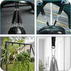4 PCS Tree Swing Straps Hanging Kit with 4 Carabiners, 29cm / 0.95FT Length Tree Swing Hanging Straps Kit Perfect for Tree Swing Hammocks Punching Bag Gym Bar Chair Seat Outdoor