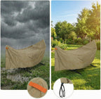 Deosk Waterproof Hammock Cover For 12ft Stand - Heavy Duty 420D Oxford Fabric, Hammock Stand Protective Cover With Adjustable Drawstring, Buckles, Handle 151"D X 54"W X 37" H(Khaki)