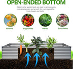 2PCS 9x3x1ft Galvanized Raised Garden Bed Kit, Galvanized Planter Raised Garden Boxes Outdoor, Large Metal Raised Garden Beds for Vegetables,Silver