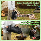 22LB Waterproof Wood Pellet Storage Containers - Dual Handles, Label Pocket | Portable 500D PVC BBQ Smoker Pellet Storage Bag, Stay Dry Grill Pellets Storage Container for Fuel, Charcoal, Wood Chips-1PCS