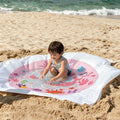 Pink Waterproof Beach Baby Pool Kiddie Pool for Toddlers Beach Blanket Paddling Pool-Beach Toys for Infant Kids Boys and Girls