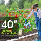 rifny cucumber trellis for raised bed, garden trellis, close-up detail