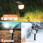 Lepro Solar Decorative Spot Lights 4 Pack, Warm White Accent Lights for Garden Ambiance, IP65 Waterproof Adjustable Landscape Lighting to Highlight Statues, Plants, Pathways & Yard Decor